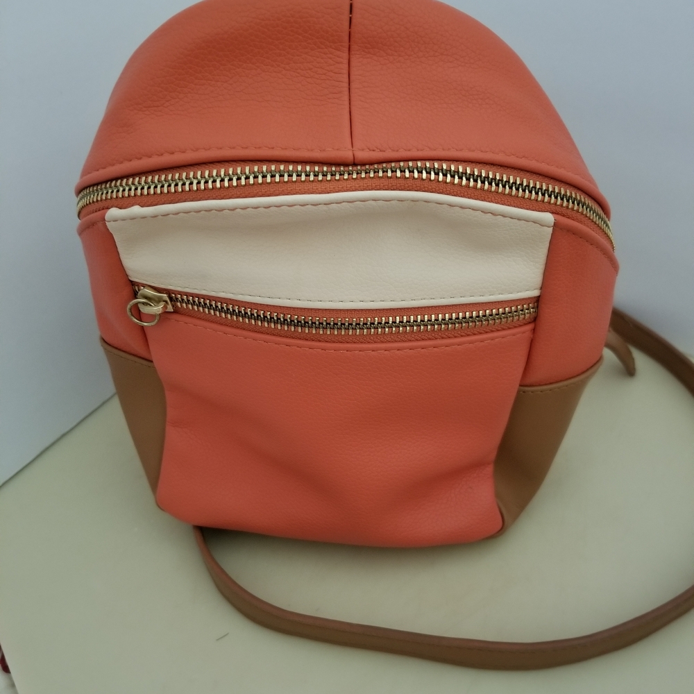 Unk Orange and Tan Crossbody Bag